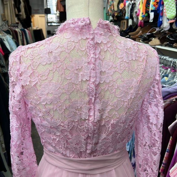 Vintage Miss Elliette California pink lace dress size 6 - Picture 6 of 6